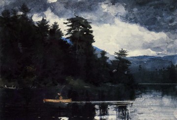 ウィンスロー・ホーマー Painting - アディロンダック湖写実主義画家ウィンスロー・ホーマー